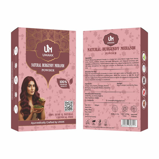 Ayurvedic Burgundy Hair Colour – Natural Herbal Blend