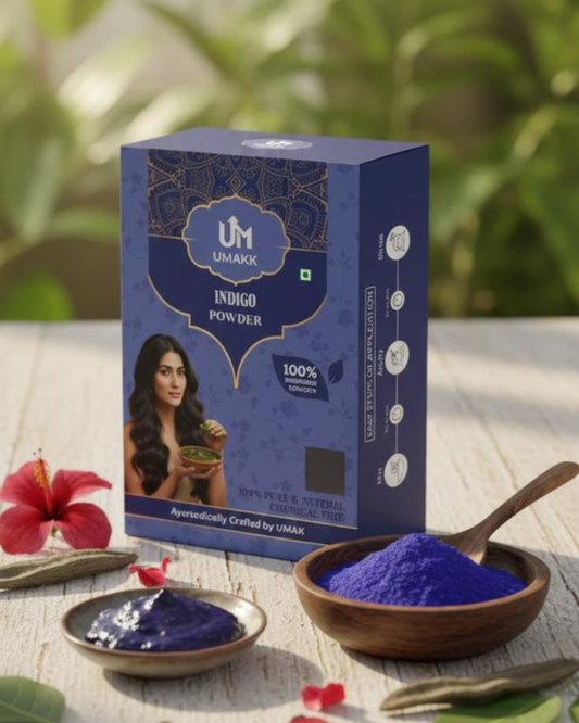 UMAKK Indigo Powder – 100% Natural Hair Colour (100g)