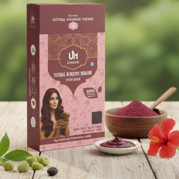 Ayurvedic Burgundy Hair Colour – Natural Herbal Blend